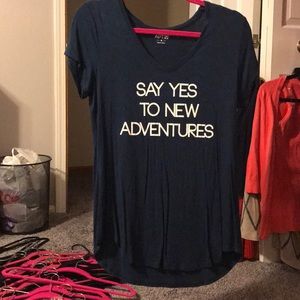 Say yes to new adventures t shirt